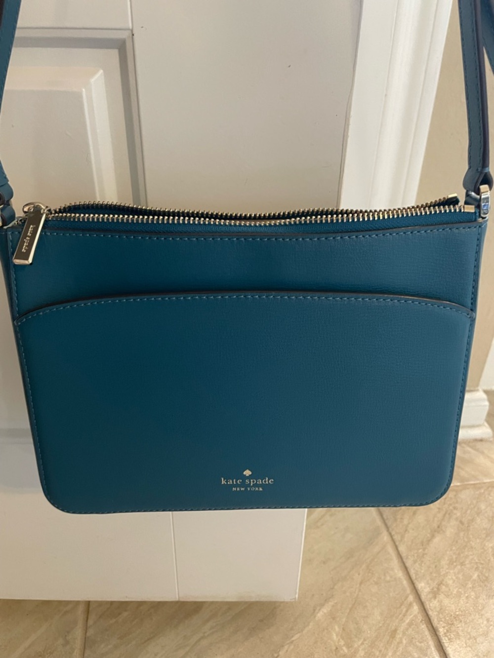 kate spade Teal Leather Zip Crossbody